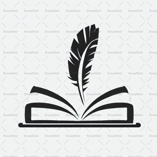 Offenes Buch und Feder